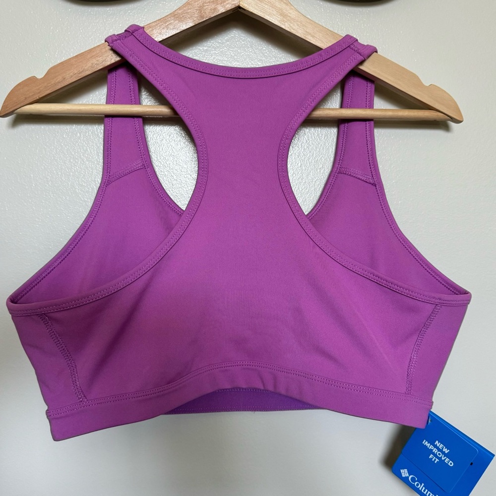 NWT COLUMBIA Size Large Purple Lightly Padded Sports Bra - Picture 3 of 4